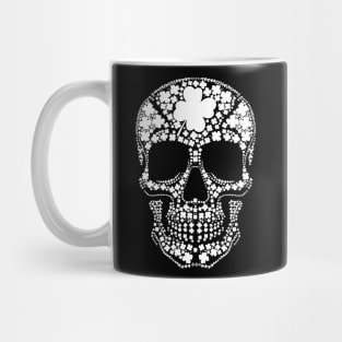 st patrick day skull head clover Mug